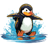 Penguin Ocean Jump