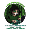 Ich bin Programmierer, grün, Programmierkatze