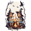 Witches Kids Campfire Halloween Fun