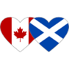 Kanada Schottland Flagge Herz