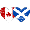 Canada Scotland Flag Heart Used