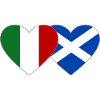 Italy Scotland Flag Heart