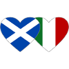 Scotland Italy Flag Heart