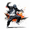 Black street freestyle krump