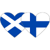Scotland Finland Flag Heart