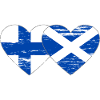 Finlande Ecosse drapeau coeur utilisé