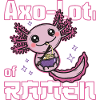 Axolotl eating ramen