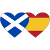 Ecosse Espagne Drapeau Coeur