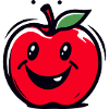 Cheerful apple enjoyment