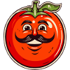 Tomato with mustache