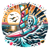 Surfers in action