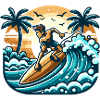 Surfers in action