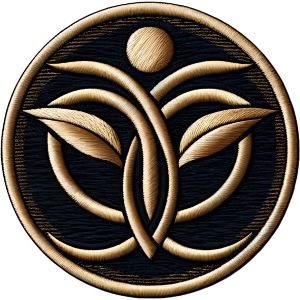 Abstract Nature Embroidered Circle