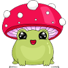 Frog and mushroom