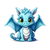 Kleiner blauer Drache