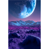 Aesthetic Purple Planetary Landscape