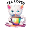Cat with tea