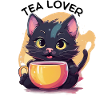 Cat with tea
