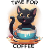 Cat with coffee