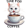 Cat with coffee