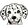 Chiot dalmatien mignon - Design noir/blanc