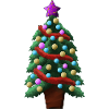 Christbaumaufkleber mit Kugeln