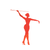Pole Turning Gymnastics Twirling