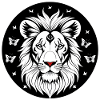 UBUNTU - Lion with butterflies