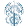 Dragon with sword