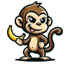 Monkey With Banana Cheeky
