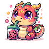 Boba Tea Dragon Kawaii