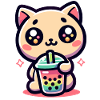 Chat Bubble Tea Boba Kawaii