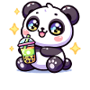 Panda Bubble Tea Boba Kawaii