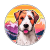 Draht Foxterrier Hunderasse Karikatur Kawaii Watercol