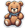 Cuddly teddy bear with scarf