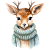 Fawn in winter coat