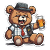 Feiernder Teddy mit Stil