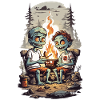 Zombie Camping Halloween Kids Cartoon