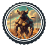 Bitcoin Bull on stamp