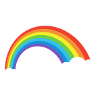 Kosmischer Regenbogenbogen