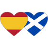 Espagne Ecosse Drapeau Coeur