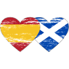 Spanien Schottland Flagge Herz used