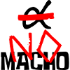 NO Macho (logo and text)