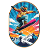 Snowboarding, snow and skiing