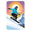 Snowboarding, snow and skiing
