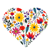 Blumen-Herz, personalisierbar