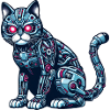 Chat Robot Cyborg Mécanique