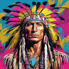winnetou,indianer,illustration,graffiti,bunt