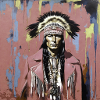 winnetou,indianer,illustration,graffiti,bunt