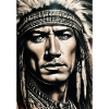 Winnetou,Indien,Illustration,Graffiti,Marron